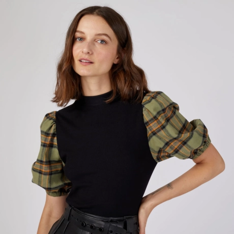 Blusa Xadrez Amarilis (ref 313f)