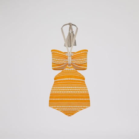 Body Jacquard Semi - Laranja/P
