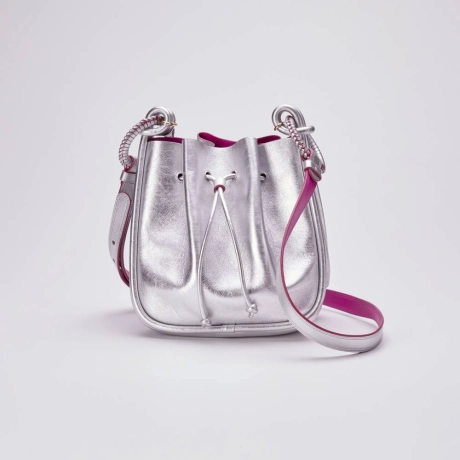 Bolsa Couro Metalizado Ligia