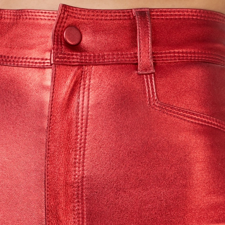 Calça Couro Metalizado Stretch Vanessa