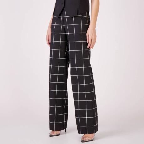 Calça Gabardine Xadrez Lorena - Preto/34 Calça Gabardine Xadrez Lorena - Preto/34