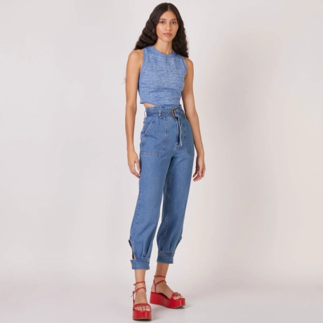 Calça Jeans Freddie - Azul Indigo Medio/34