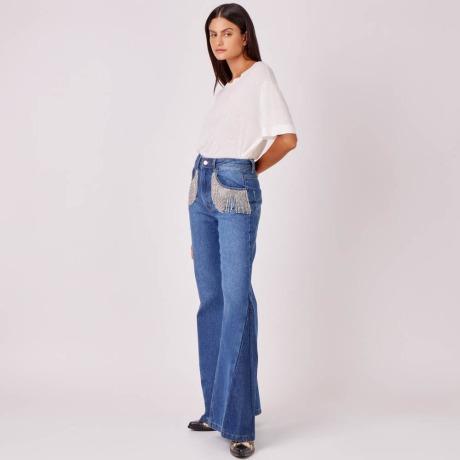Calça Jeans Milena - Azul Indigo Escuro/36
