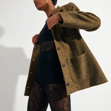 Casaco Lã Pied Coq Lena