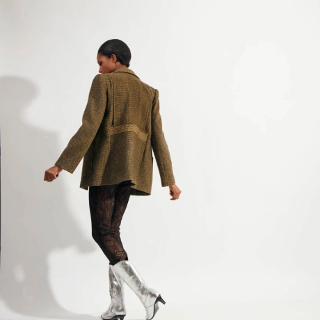 Casaco Lã Pied Coq Lena