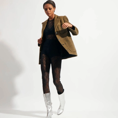 Casaco Lã Pied Coq Lena