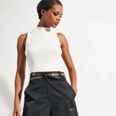 Cinto Couro Metal Duo Ava