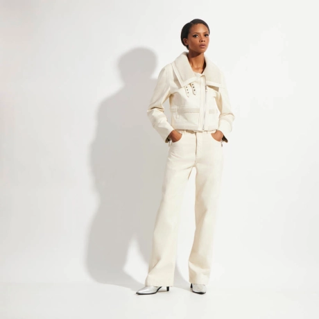 Jaqueta Couro Gamulan Eva - Off White/38