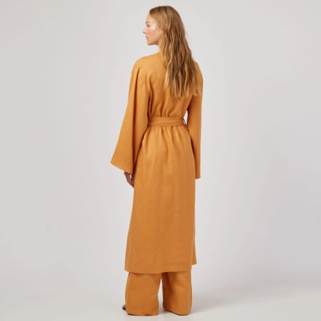 Kimono Linho Dream Dora - Laranja Carrot/M