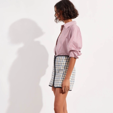 Saia Bouclé Chess Violet