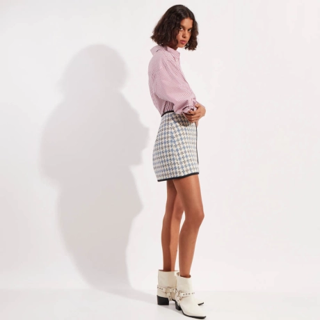 Saia Bouclé Chess Violet