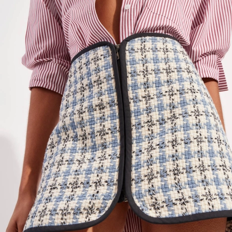 Saia Bouclé Chess Violet