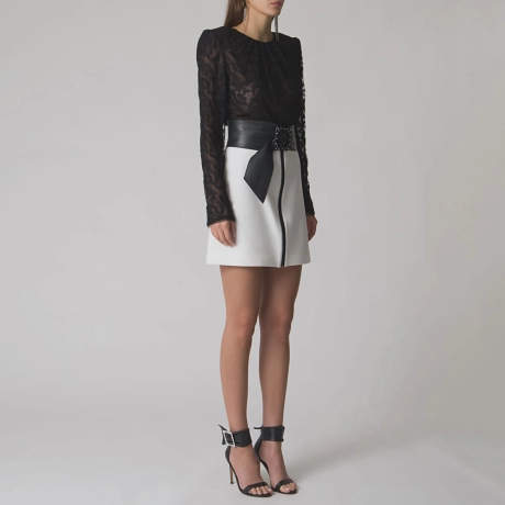 Saia Crepe Acqua Bianca