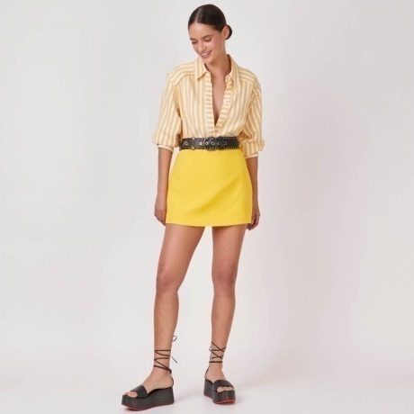 Saia Crepe View Keira - Amarelo Ipe/40 Saia Crepe View Keira - Amarelo Ipe/40