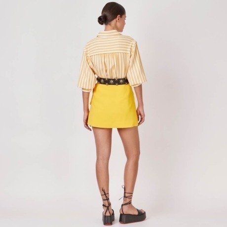 Saia Crepe View Keira - Amarelo Ipe/40 Saia Crepe View Keira - Amarelo Ipe/40