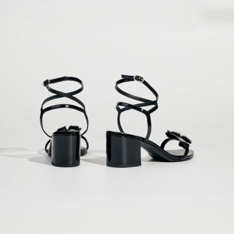 Sandália Couro Metal Abby