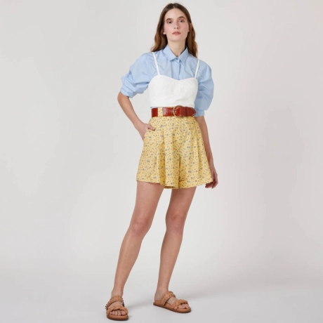 Shorts de Tricoline Florence