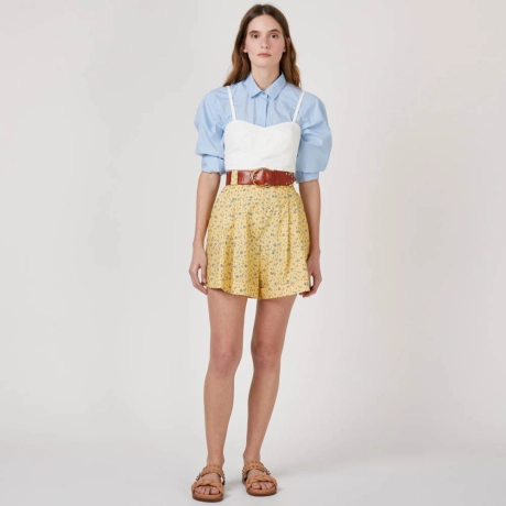 Shorts de Tricoline Florence