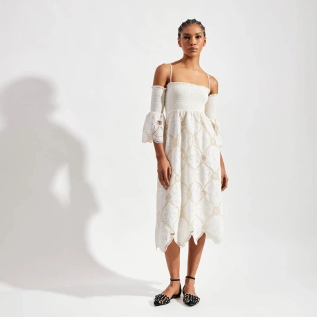 Vestido Bordado Sand Mary