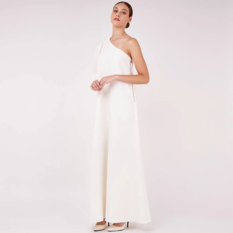 Vestido Crepe Noir Plum