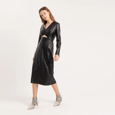 Vestido de Couro Nat