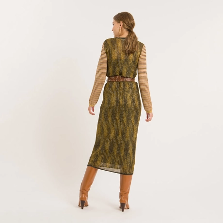Vestido Jacquard Ikat Xanti