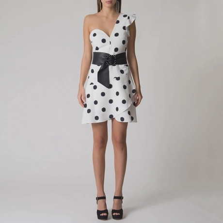 Vestido Linho Big Pois Laila