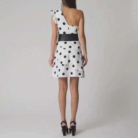 Vestido Linho Big Pois Laila