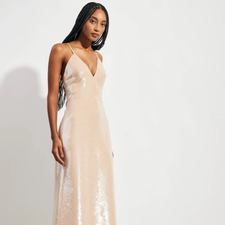 Vestido Paetê Perola Piper