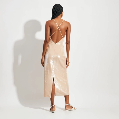 Vestido Paetê Perola Piper