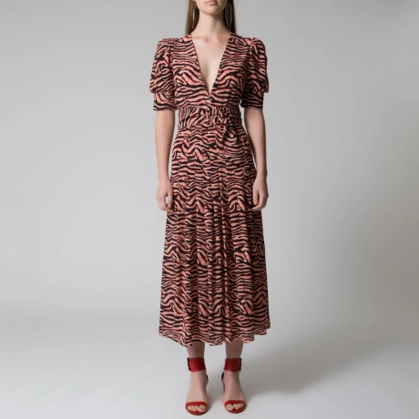 Vestido Seda Zebra Noemi