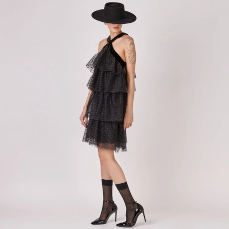 Vestido Tule Pois Javi