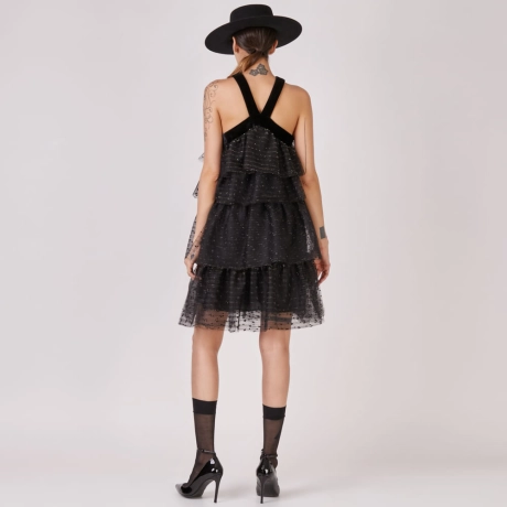 Vestido Tule Pois Javi