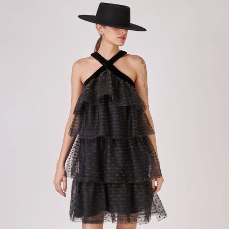 Vestido Tule Pois Javi