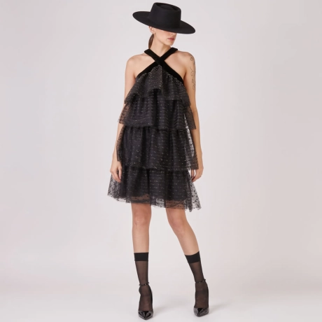 Vestido Tule Pois Javi