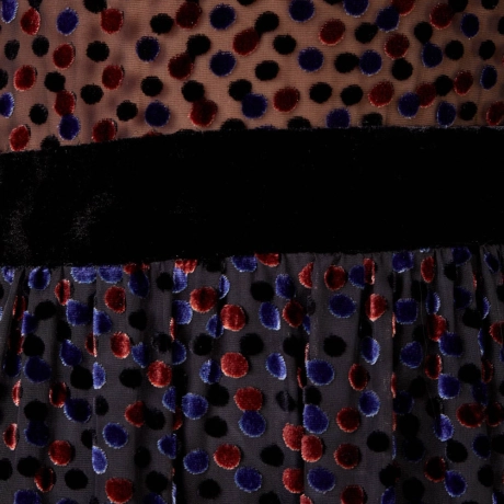 Vestido Veludo Poá Violet